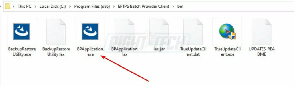 EFTPS executable file name